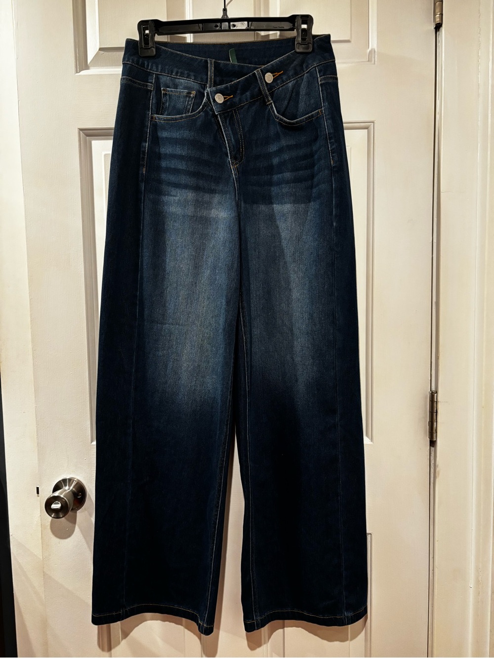 HALARA Flex Asymmetrical Casual Baggy Jeans with Pockets